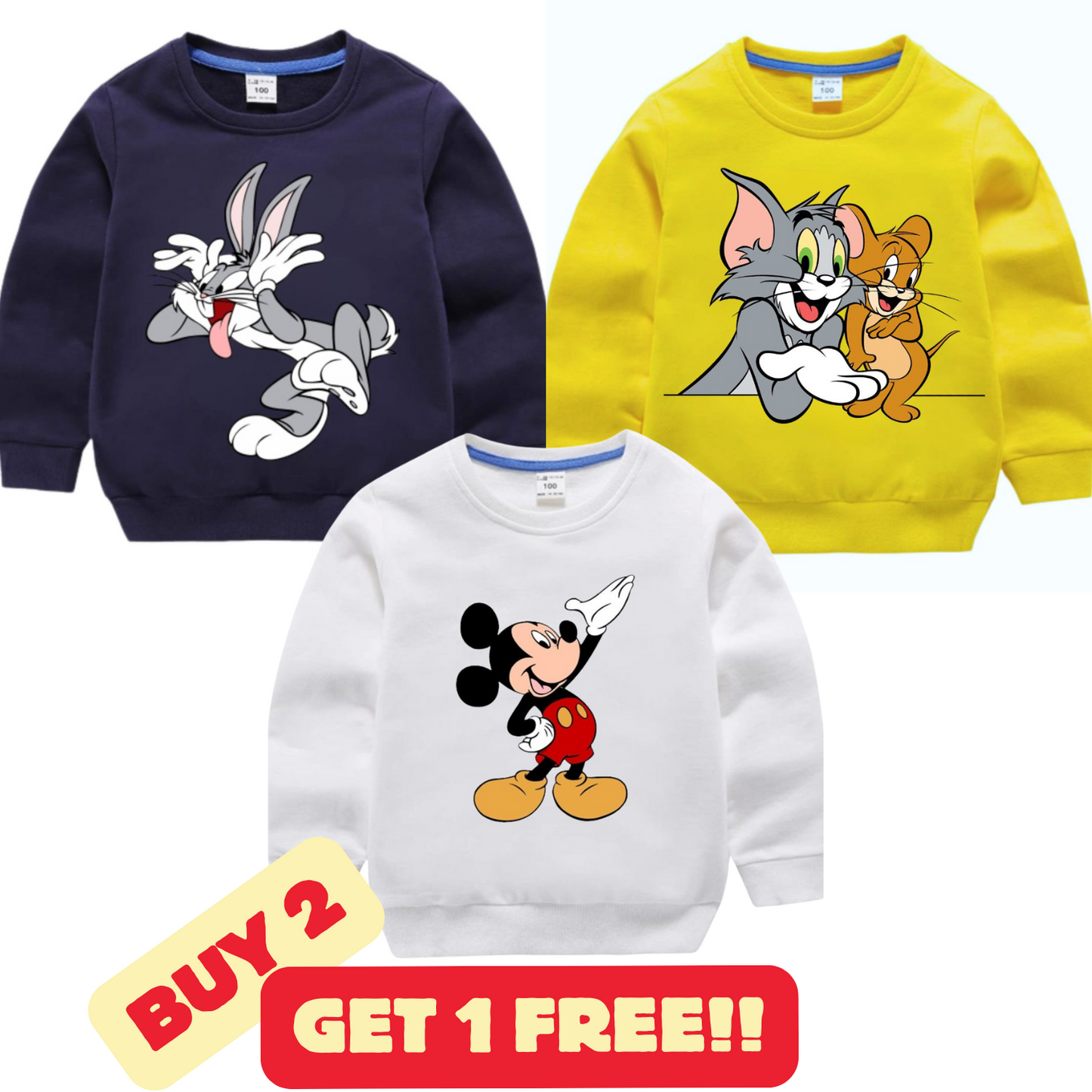 Buy 2 Get 1 Free Sweatshirts for Kids