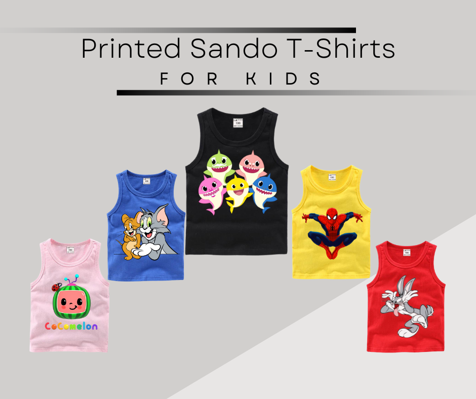 Pack of 5 Printed Tank Tops for Kids