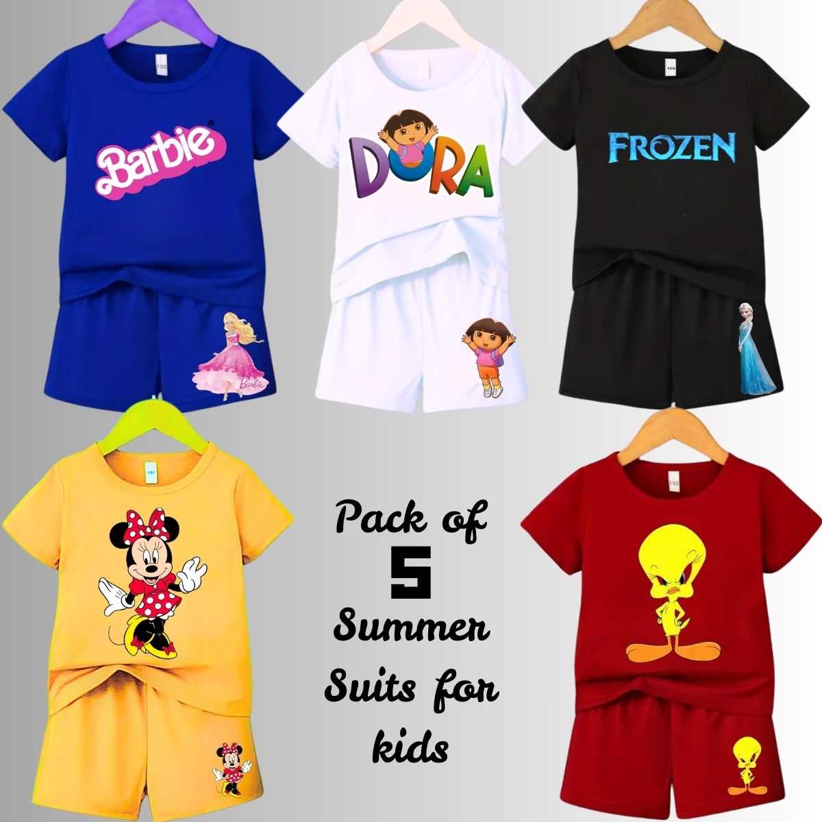 Pack of 5 Premium Summer Suits for Kids