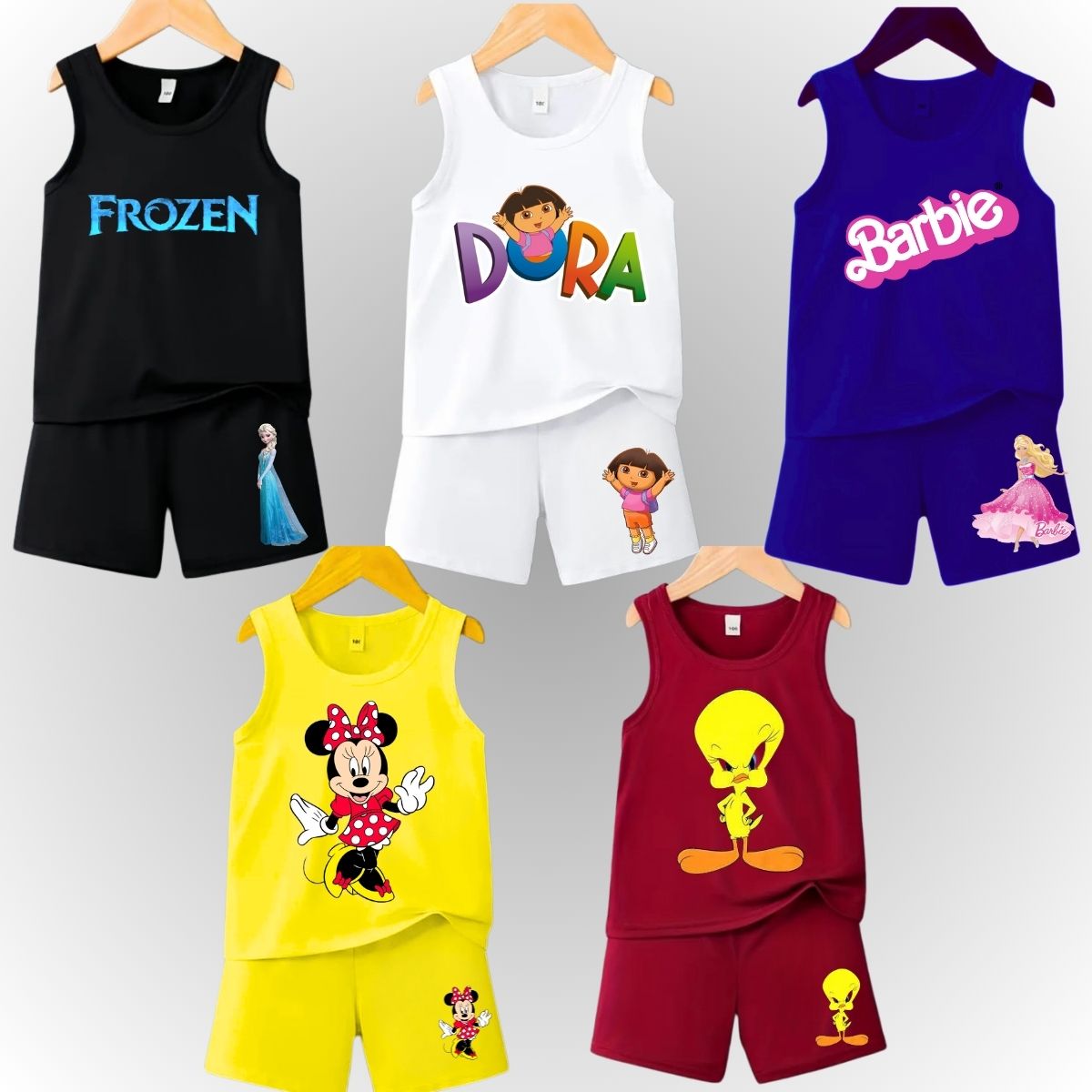 Pack of 5 Premium Sando Suits for Kids