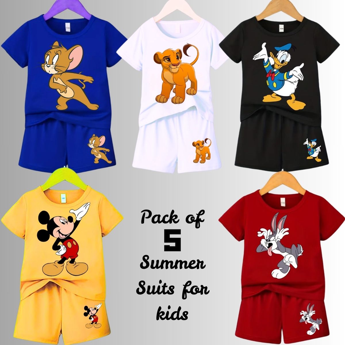 Pack of 5 Premium Summer Suits for Kids