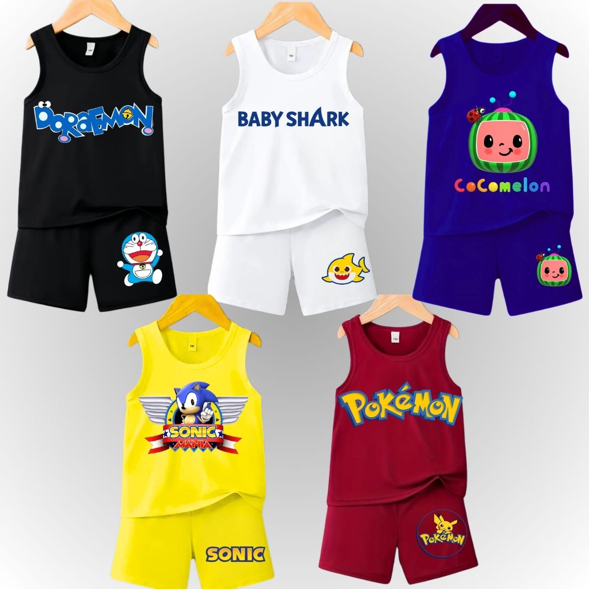 Pack of 5 Premium Sando Suits for Kids