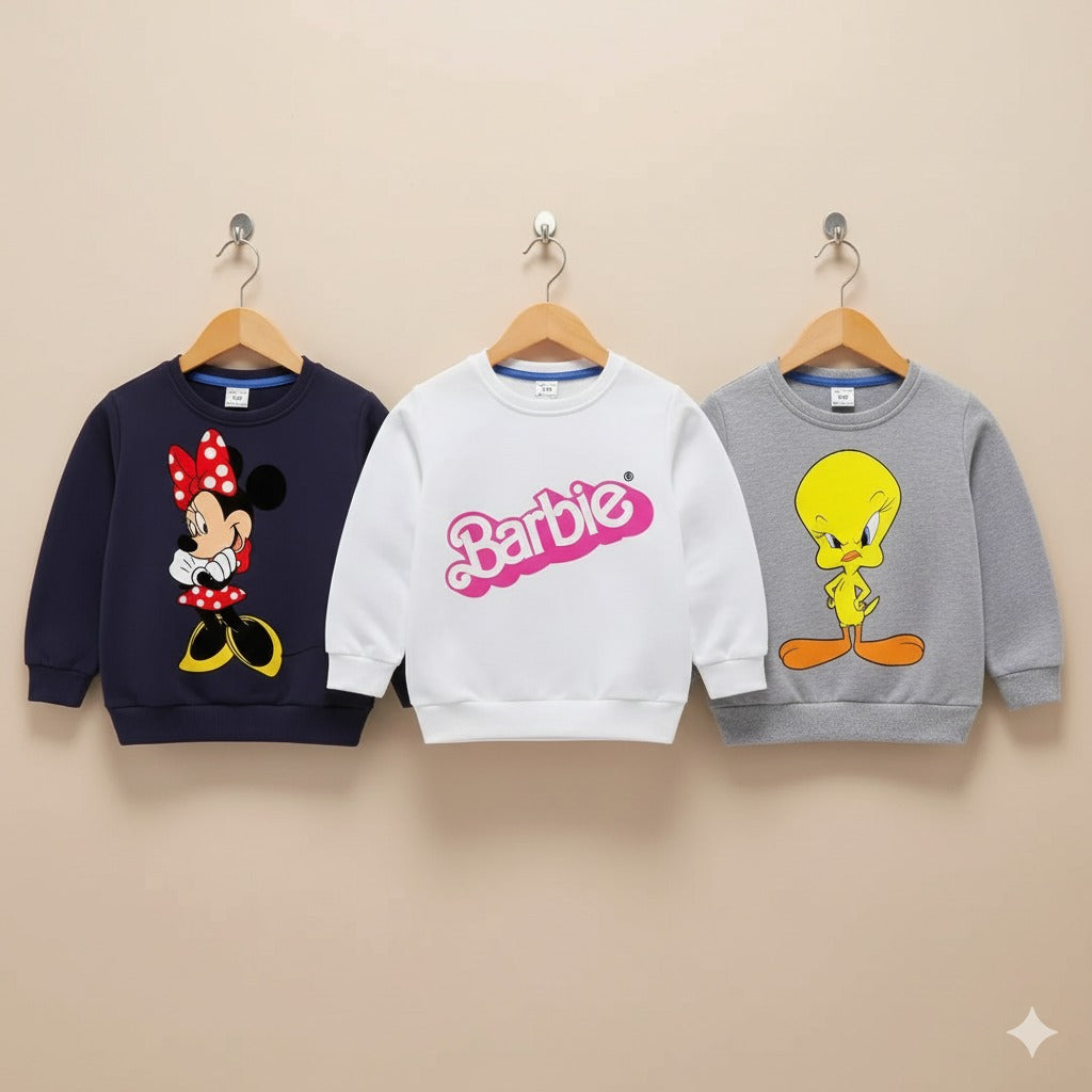 Pack of 3 Printed Sweat Shirts For Kids
