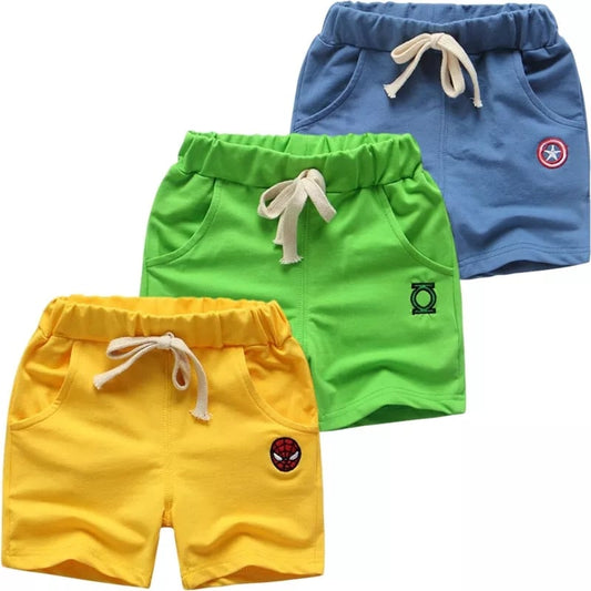 Pack of 3 Kids Super Hero Shorts with Pockets