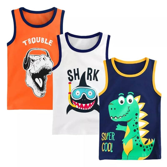 Pack of 3 Sando printed T Shirts for Kids