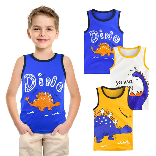Pack of 3 Sando printed T Shirts for Kids (Dino Deal)