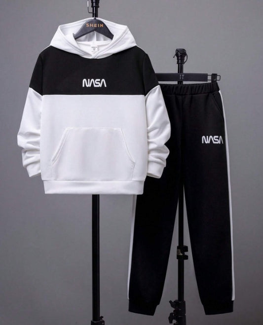 Two Color Hooded Tracksuit for Men