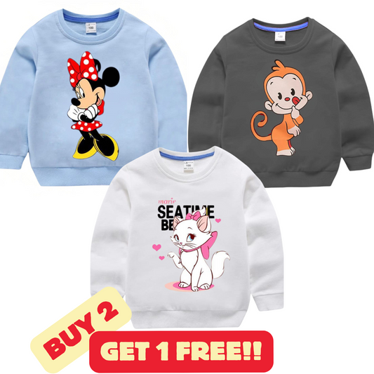 Buy 2 Get 1 Free Sweatshirts for Kids