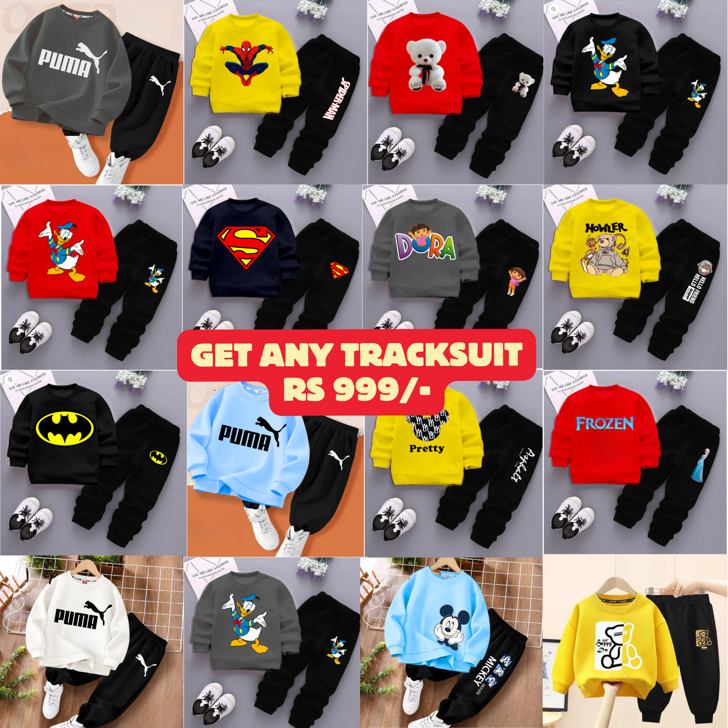 Premium Tracksuit Random Prints only