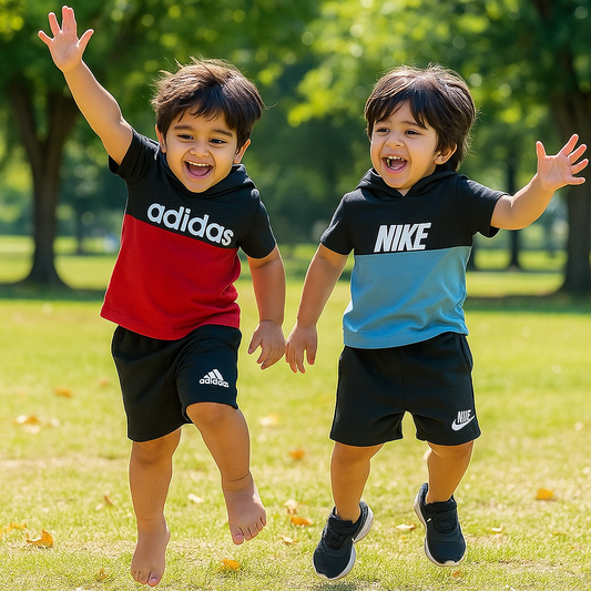 Pack of 2 Premium Hooded Summer Suit for Kids