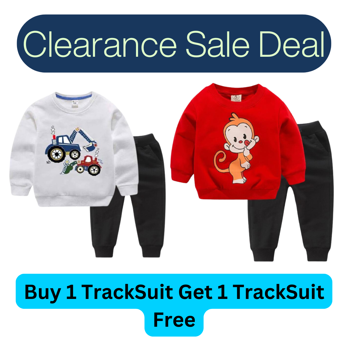 Buy 1 Get 1 Free TrackSuits for Kids (Stock Clearance Sale)