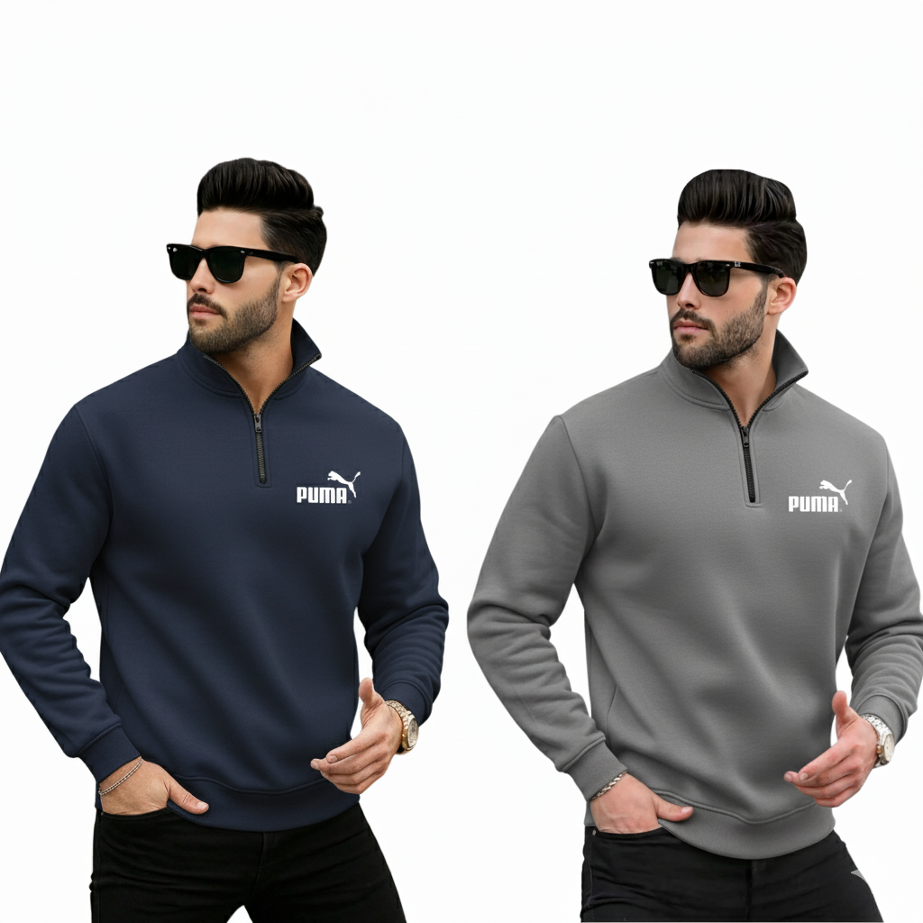 Pack of 2 Zipper Sweatshirt (PU-MA)