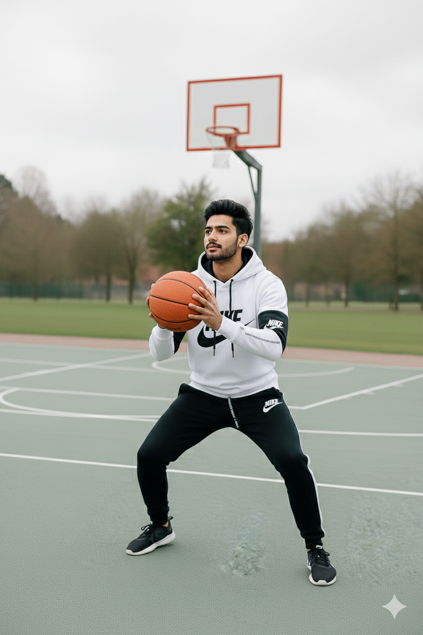 White with Black Panel (Ni-Ke) Hoodie