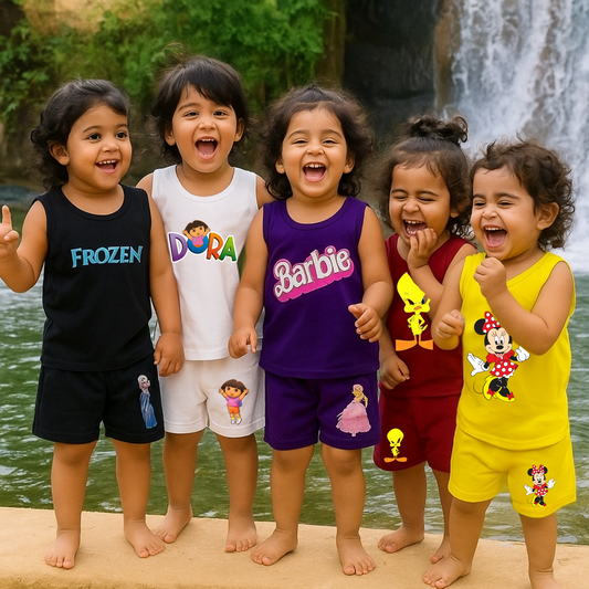Pack of 5 Premium Sando Suits for Kids