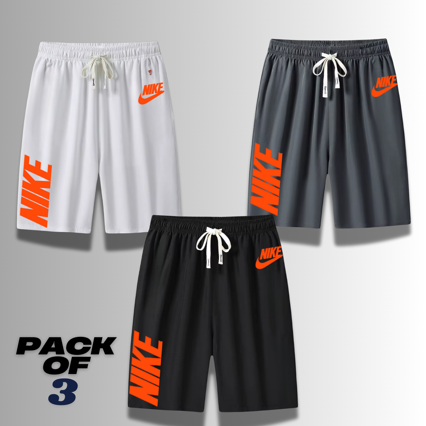 Pack of 3 Dri-Fit Printed Shorts for Men