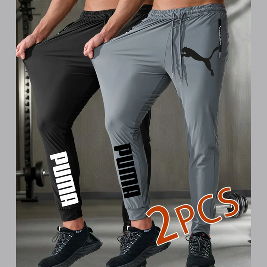 Pack of 2 Dri-Fit Printed Trousers for Men