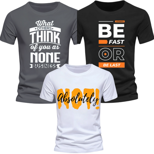 Pack of 3 Dri-Fit Printed Tshirts for Men