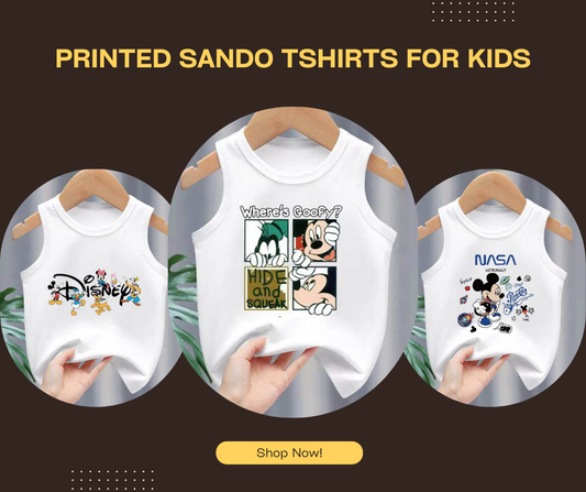 Pack of 3 Sando printed T Shirts for Kids