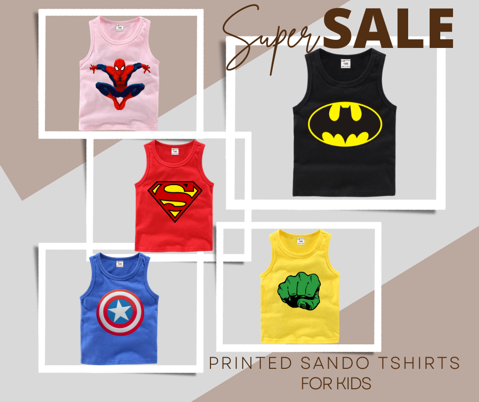 Pack of 5 Printed Tank Tops for Kids