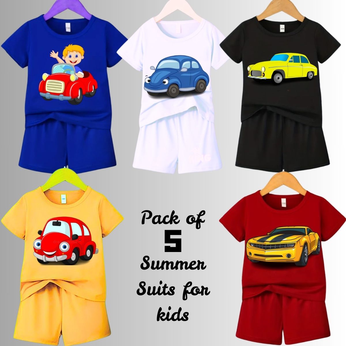 Pack of 5 Premium Summer Suits for Kids