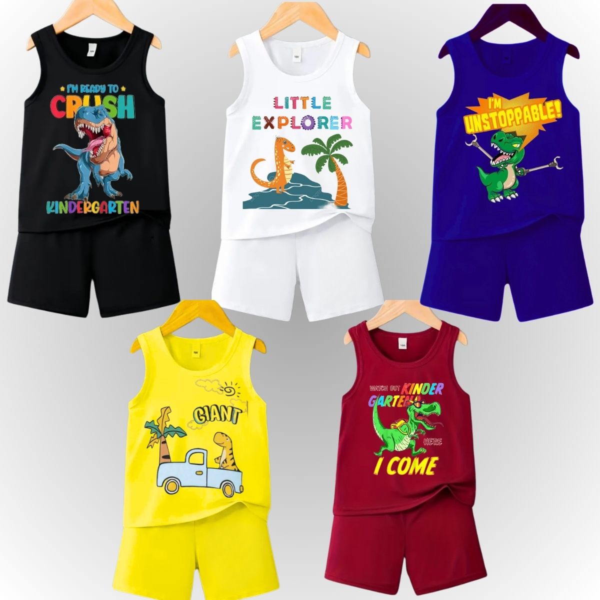 Pack of 5 Premium Sando Suits for Kids