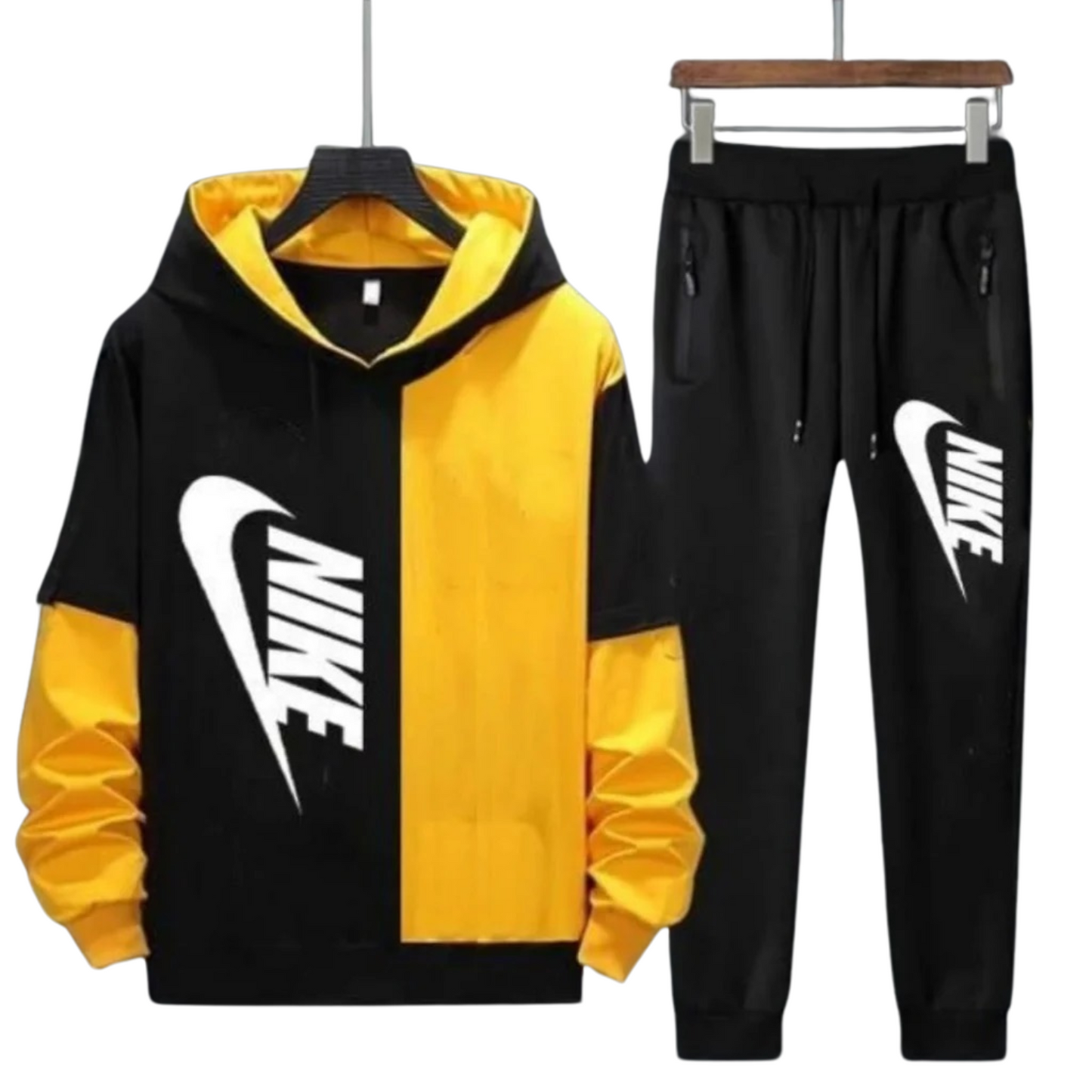 Black And Yellow Two Tone Nik Tracksuit