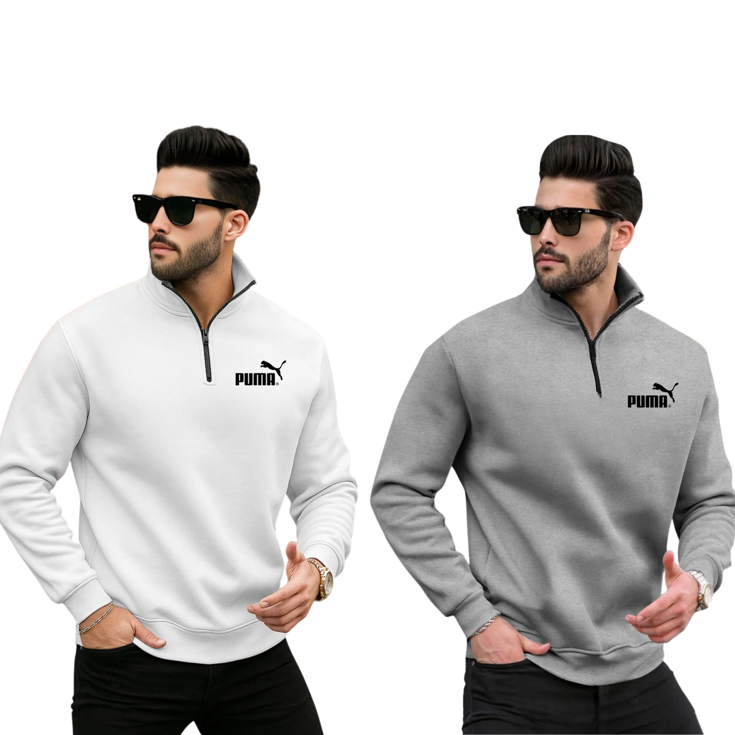 Pack of 2 Zipper Sweatshirt (PU-MA)