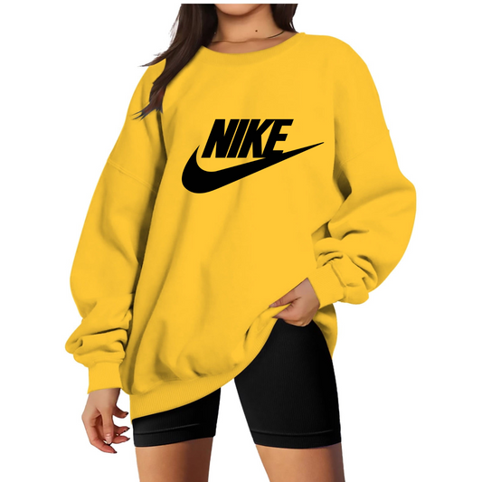 Drop Shoulder Loose Fit Sweat Shirt for Females