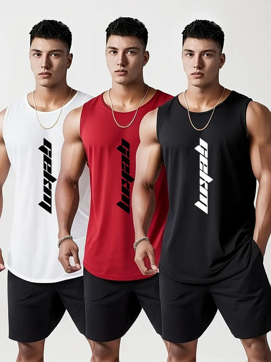 Pack of 3 Dri-Fit Printed Sando Tshirts for Men