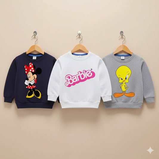 Pack of 3 Printed Sweat Shirts For Kids