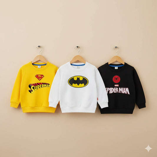Pack of 3 Printed Sweat Shirts For Kids