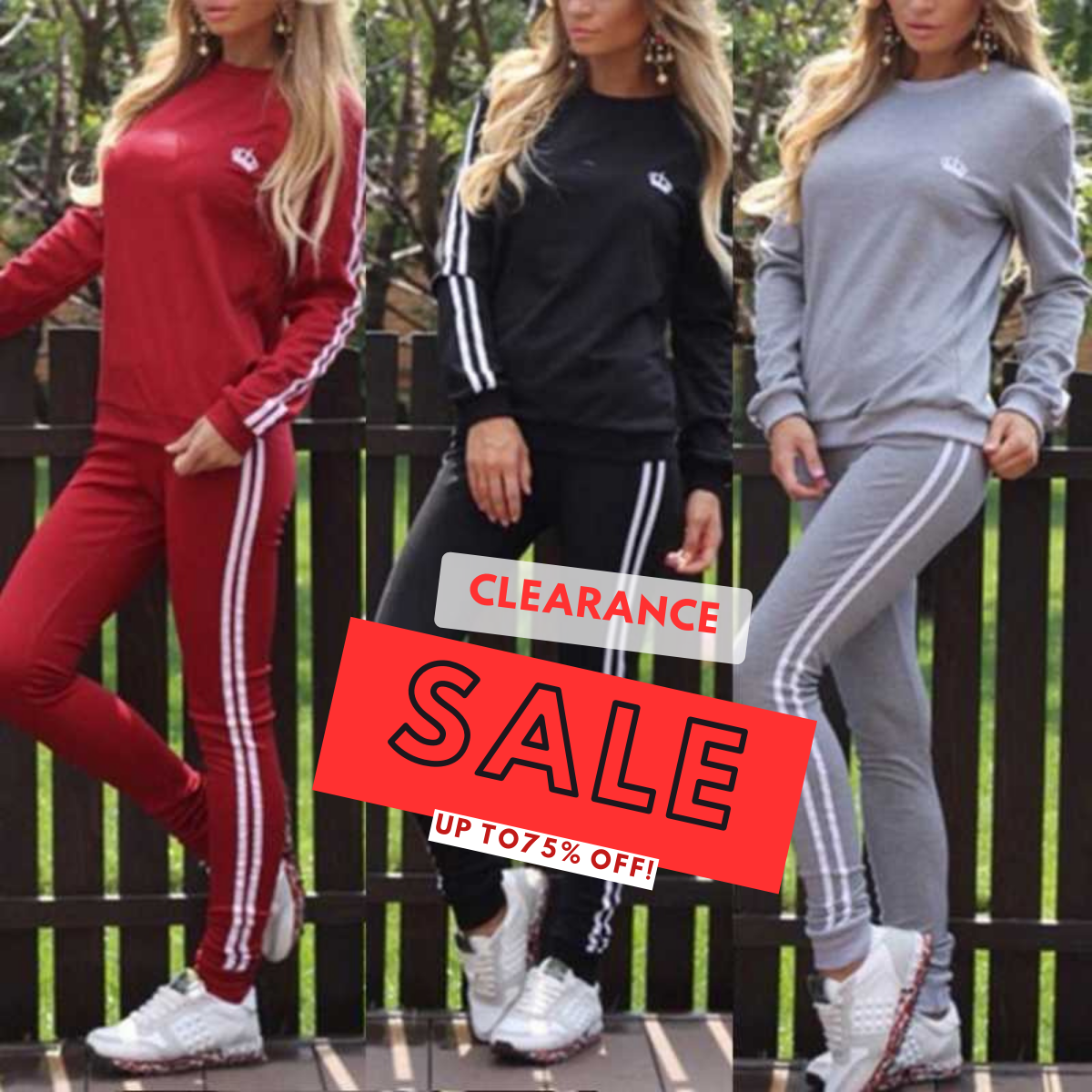 Double Strip Female Track Suit
